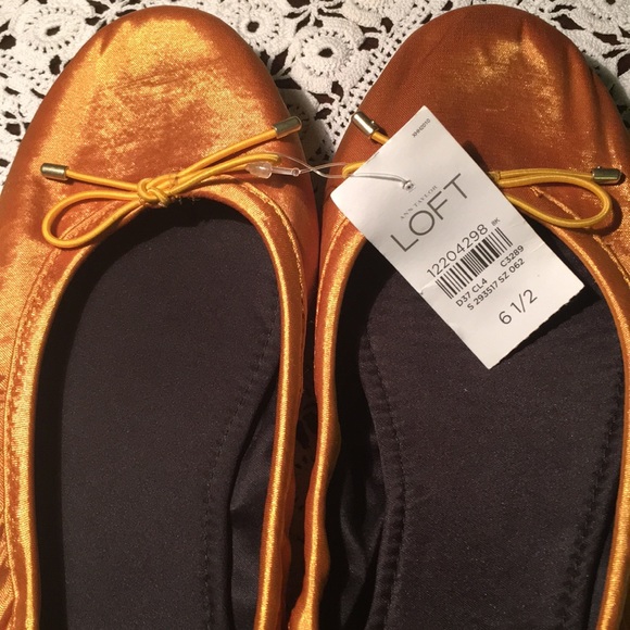 LOFT Golden Color Flat Ballerinas.  6.5 NWT - Picture 5 of 5